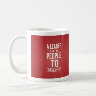 Leader mug - red with quote