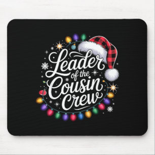 Leader Of The Cousin Crew Xmas Lights Red Plaid Sa Mouse Pad