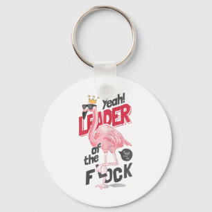 Leader Of The Flock Flamingo Mother's Day Keychain