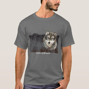 Leader of the Pack Father's Day Humour Wolf Animal T-Shirt