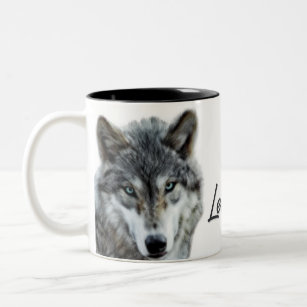 Leader of the Pack Wolf Woodland Theme Two-Tone Coffee Mug