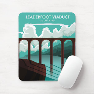 Leaderfoot Viaduct Scotland travel poster Mouse Pad