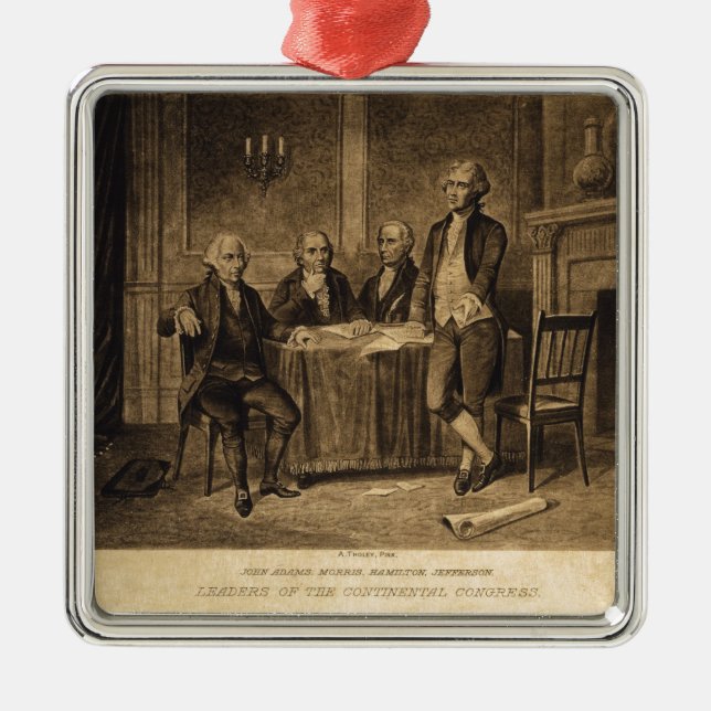 Leaders of the Continental Congress by A. Tholey Metal Ornament (Front)