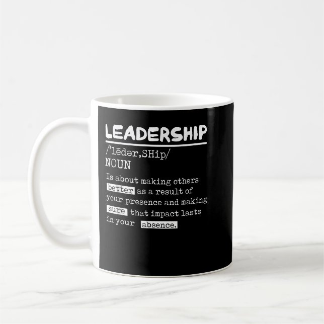 Leadership Definition Leader Office Teamwork Influ Coffee Mug (Left)