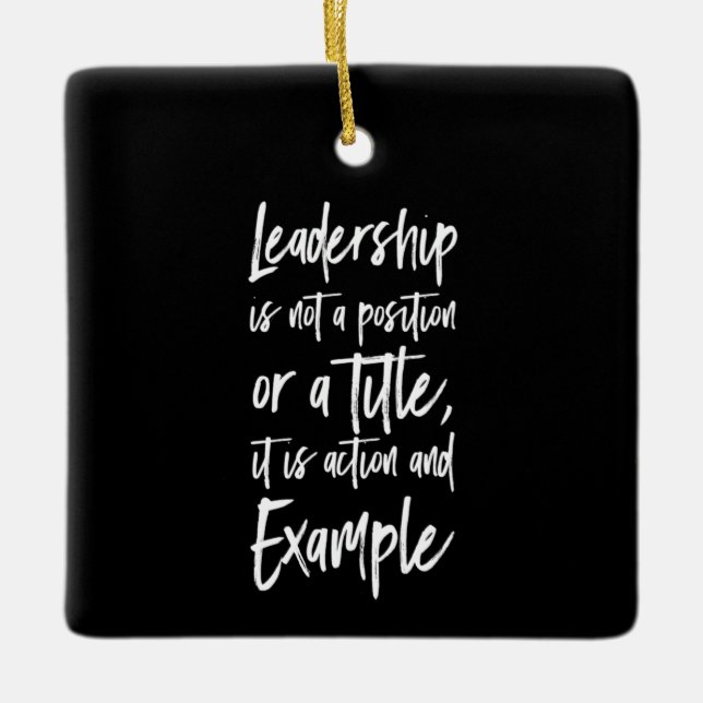 leadership example ceramic ornament (Front)