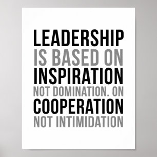 Leadership Is Based On Inspiration Poster