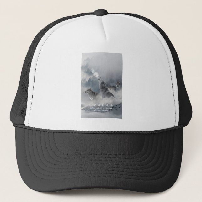 leadership motivational inspirational quote trucker hat (Front)