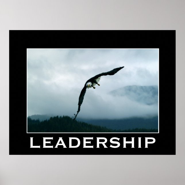 LEADERSHIP ~ Poster motivationnel de l'aigle à têt (Devant)