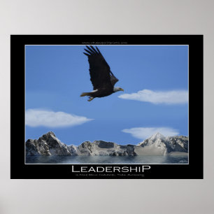 LEADERSHIP ~ Poster motivationnel de l'aigle à têt