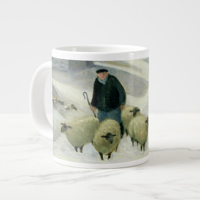 Leading the Sheep Large Coffee Mug (Front Left)