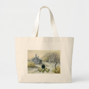 Leading the Sheep Large Tote Bag
