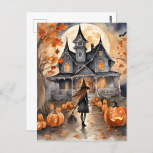 Leading The Way Witch AI Generated  Postcard