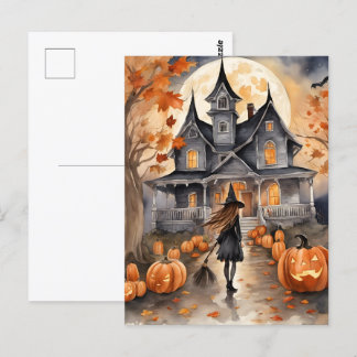 Leading The Way Witch AI Generated  Postcard