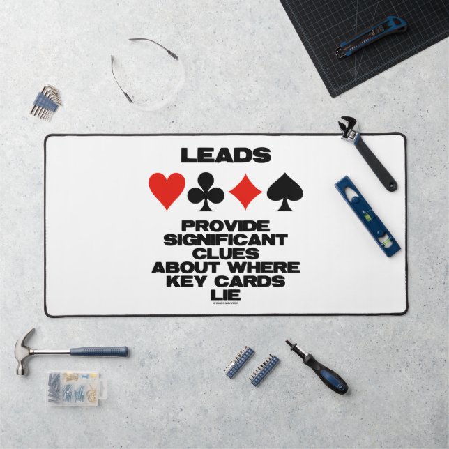 Leads Provide Significant Clues About Key Cards Desk Mat (Workstation)