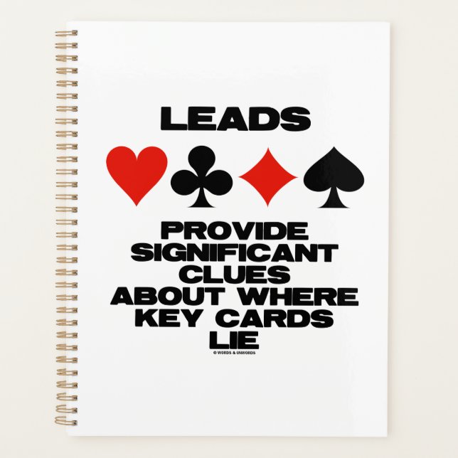 Leads Provide Significant Clues About Key Cards Planner (Front)
