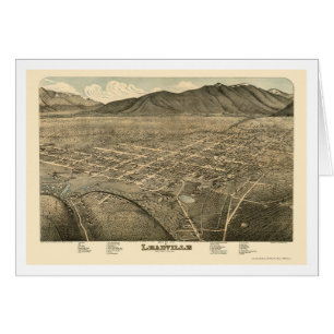 Leadville, carte panoramique de Co - 1879