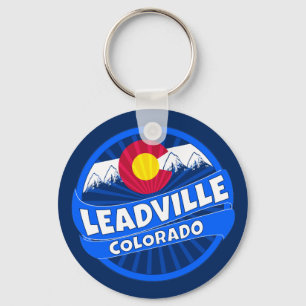 Leadville Colorado mountain burst keychain