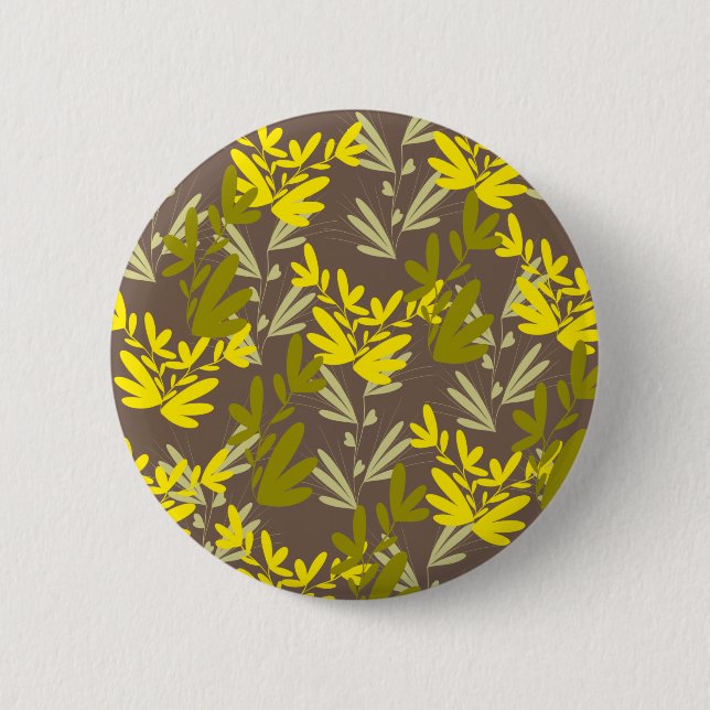 leaf 2 inch round button (Front)