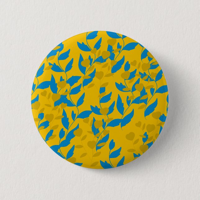 leaf 2 inch round button (Front)