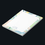 Leaf Abstract Art Personalized Flat Note Card<br><div class="desc">This personalized note card design features a beautiful hand-painted watercolor abstract art. Customize the text with your name and use it for any occasion or business. More matching products are available at my shop ByEunMee.</div>