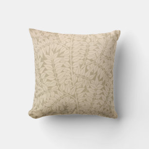 Leaf and Branch Pattern (by William Morris) Throw Pillow