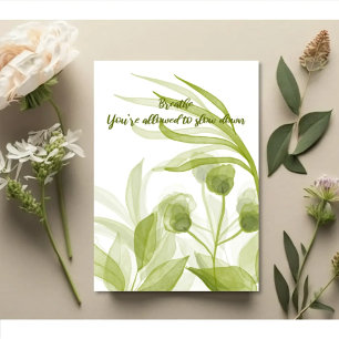 Leaf and Light – Botanical Encouragement Card