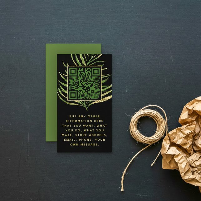 Leaf and QR Code insert for customer orders. (Leaf and QR Code insert for customer orders.)