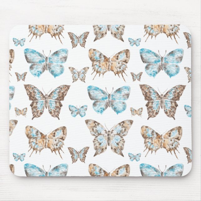 Leaf Art Butterfly Mouse Pad (Front)