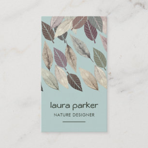 Leaf Art Dry Nature Yoga Meditation Massage Business Card