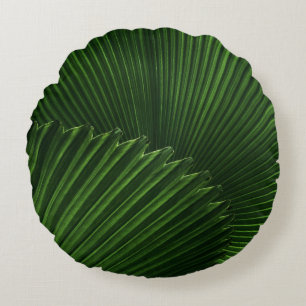 Leaf Background Round Pillow