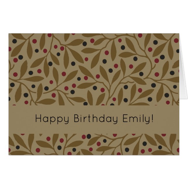 Leaf Berry Classic Colourful Pretty Pattern Art (Front Horizontal)