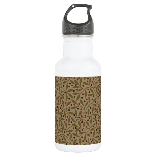 Leaf Berry Classic Colourful Pretty Pattern Art 532 Ml Water Bottle (Front)