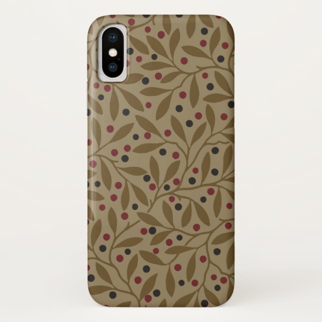 Leaf Berry Classic Colourful Pretty Pattern Art Case-Mate iPhone Case (Back)