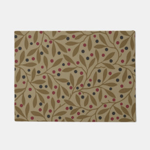 Leaf Berry Classic Colourful Pretty Pattern Art Doormat