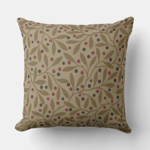 Leaf Berry Classic Colourful Pretty Pattern Art Outdoor Pillow