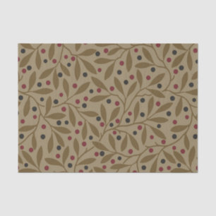 Leaf Berry Classic Colourful Pretty Pattern Art Tissue Paper