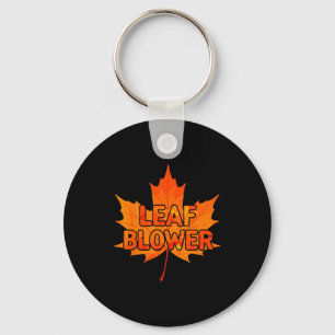 Leaf Blower Autumn Funny Halloween Matching Couple Keychain