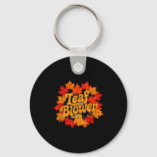 Leaf Blower Autumn Season Falling Leaves Cleanup G Keychain