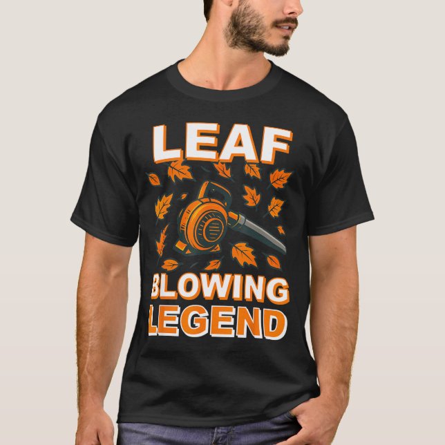 Leaf Blower Shirt Men Funny Lawn Care Leaf Blowing (Front)