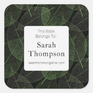 Leaf Bookplate This Book Belongs To Stickers