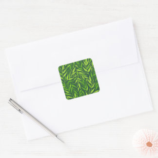 Leaf Branch. Square Sticker