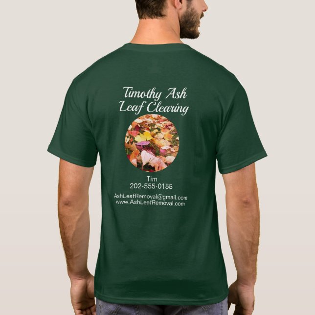 Leaf Clearing Removal Business T-Shirt (Back)