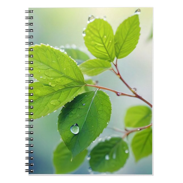 Leaf Close-up Calm Tranquil Nature Season Notebook (Front)