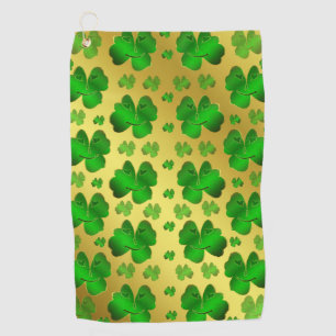 leaf, clover, luck, plant, green, shamrock, nature golf towel