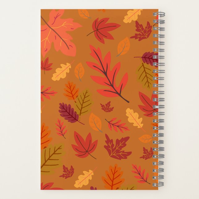 Leaf Collage Notebook Nature Inspired Front & Back (Back)