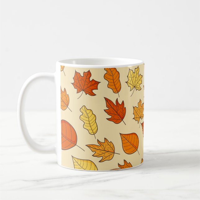Leaf Concept: Autumn Symbol Pattern Coffee Mug (Left)