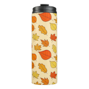 Leaf Concept Pattern. Leaf Fall and Autumn Symbol, Thermal Tumbler