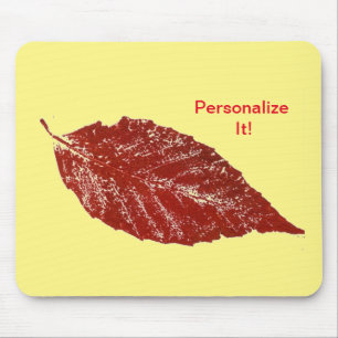 Leaf direct relief Nature Prints Mousepad