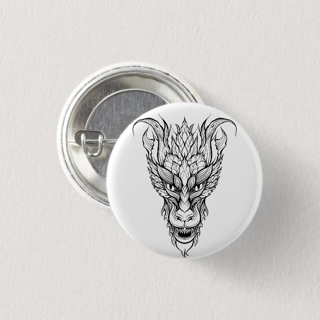 Leaf Dragon 1 Inch Round Button (Front & Back)