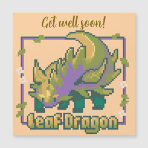 Leaf dragons, pixel art, Get Well soon